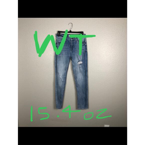Studio Blue Size 26in Grunge Skinny Jeans Distressed Light Wash Pants w Pockets - Picture 14 of 14